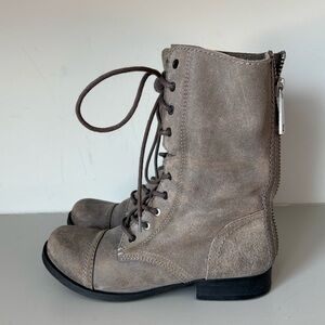 ALDO Suede Lace-Up Combat Boots Back Zip | Women’s US 8